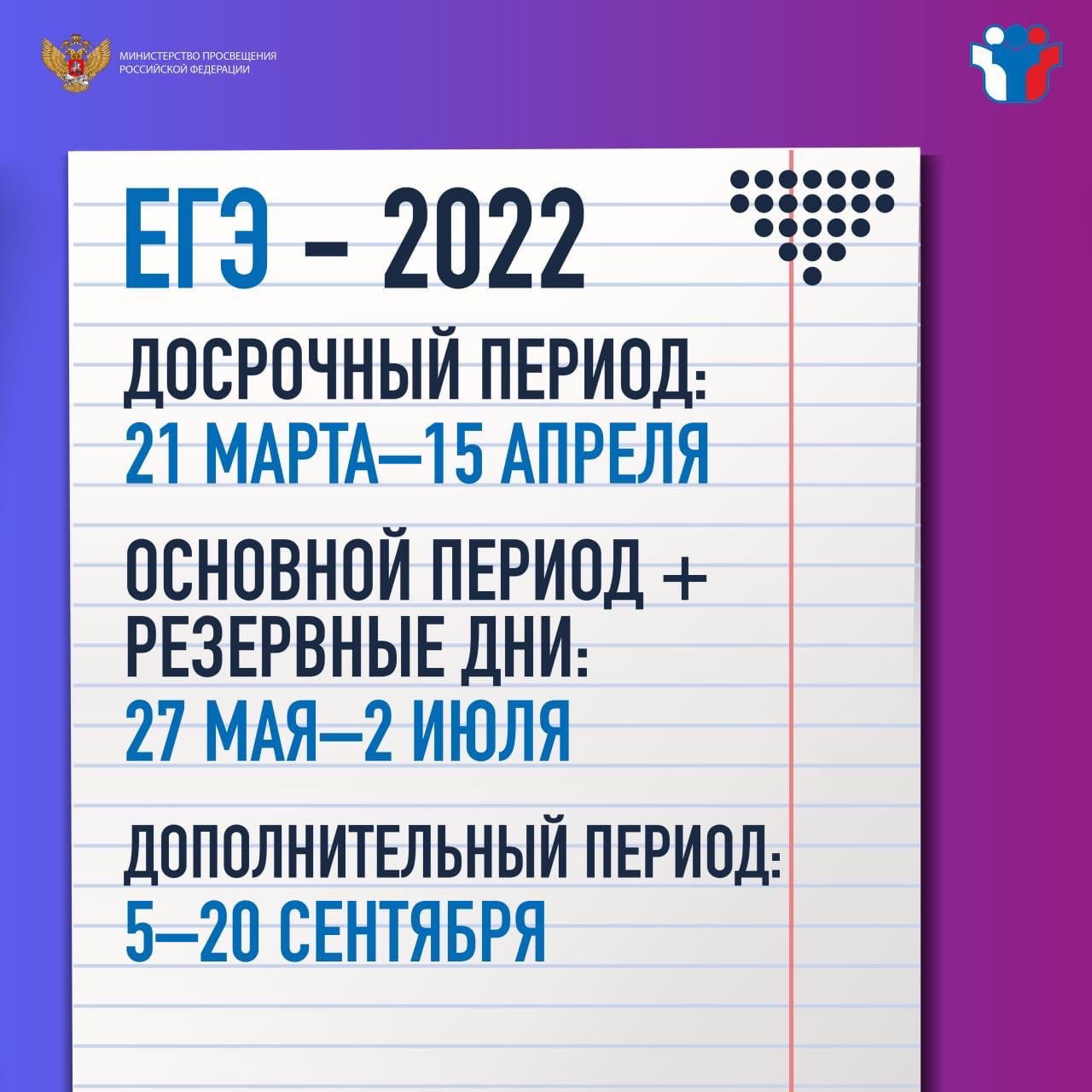 Экзамен расписание 2022